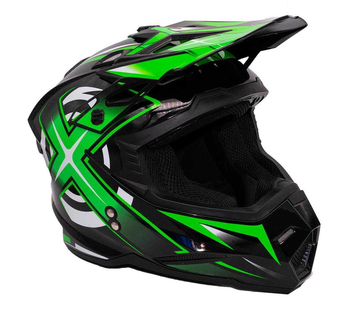 Шлем KIOSHI Holeshot 801 кроссовый blue/grey