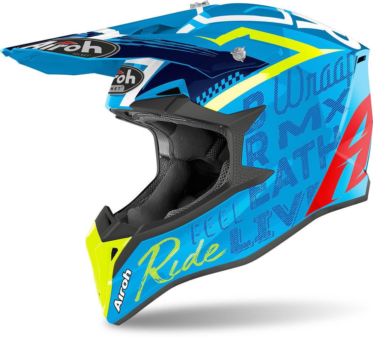 Шлем кросс AIROH Street Azure Gloss